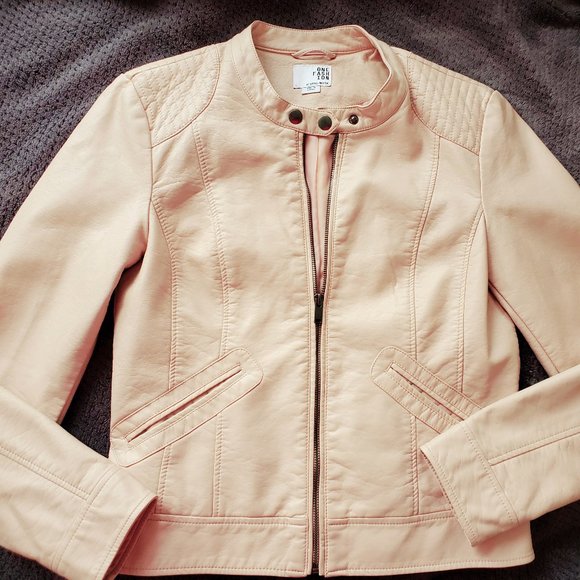 Vero Moda baby pink faux leather coat - Picture 5 of 7